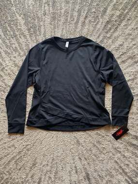 THE GYM PEOPLE Women's Long Sleeve Workout Top, Black, Size XL